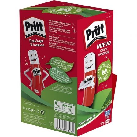 Pritt Pegamento en Barra 22g Transparente Caja Expositora de 15 Unidades